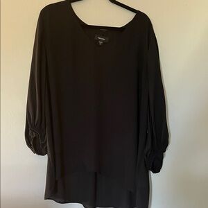 Karen Kane Black V-Neck Tunic Blouse